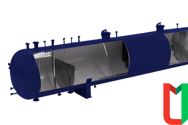 Трехфазный сепаратор ТФС-Л 100 м3 для обезвоживания и дегазации нефти со сбросом пластовой воды